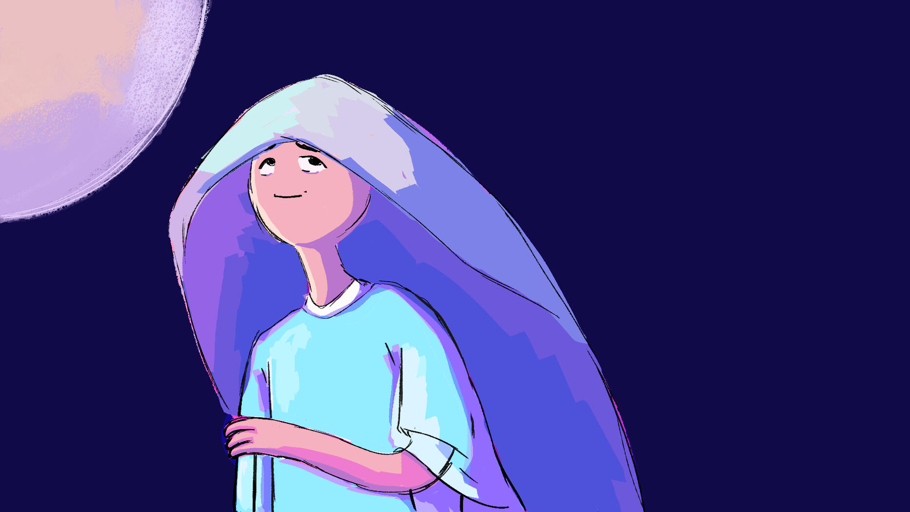 Colour script for the student film that I worked on, Out of Orbit