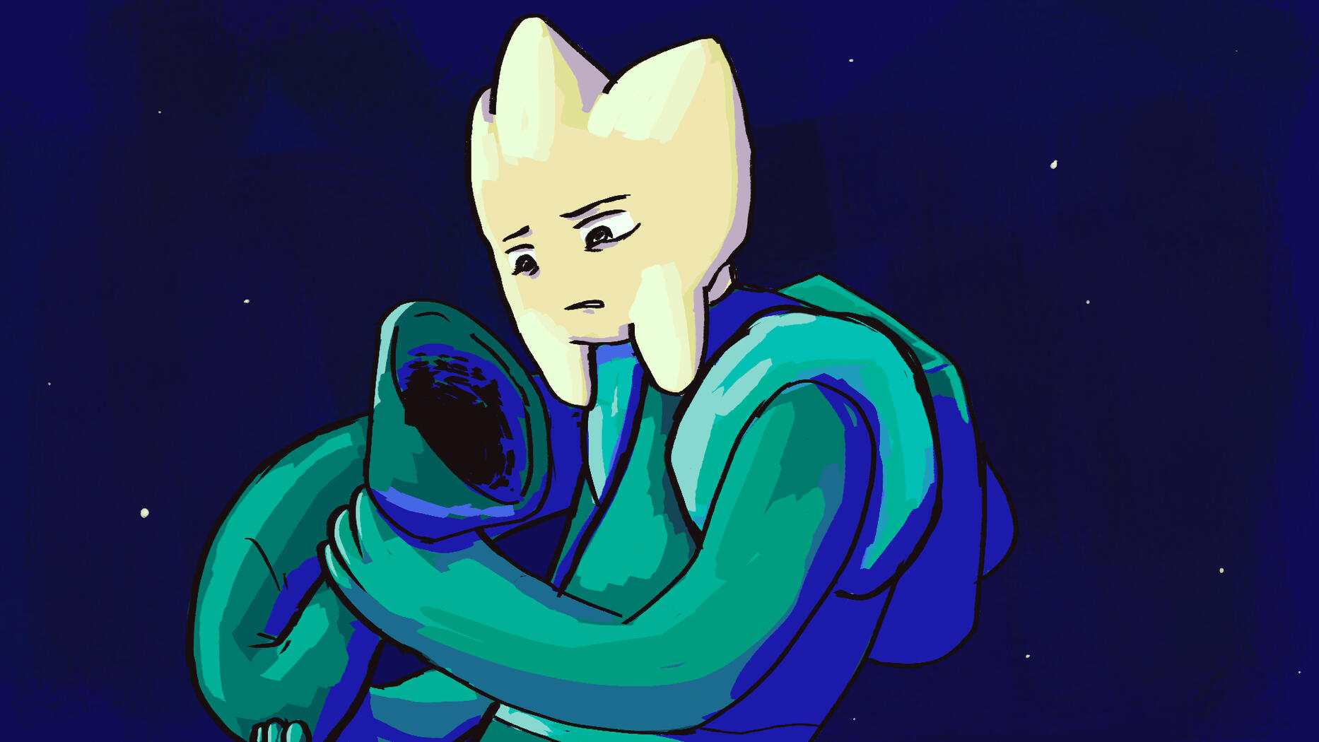 Colour script for the student film that I worked on, Out of Orbit