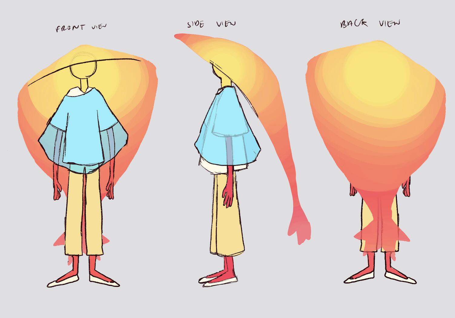 character design I did for the student film Out of Orbit that I worked in my second year of uni