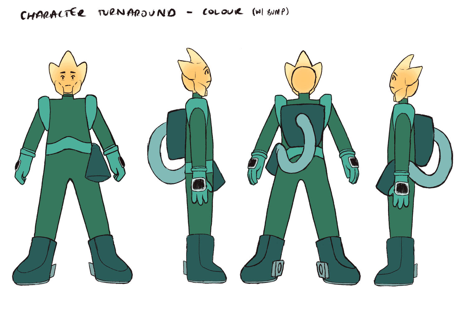 character design I did for the student film Out of Orbit that I worked in my second year of uni